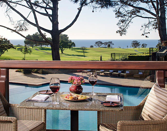 Lunch served on the ARV deck overlooking Torrey Pines Golf Course