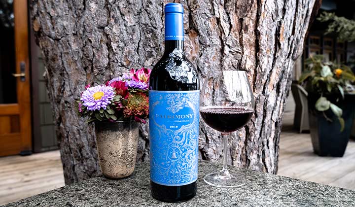 Bottles of Wine from Patrimony Winery featured at the Signature Wine Dinner at A.R. Valentien in The Lodge at Torrey Pines.